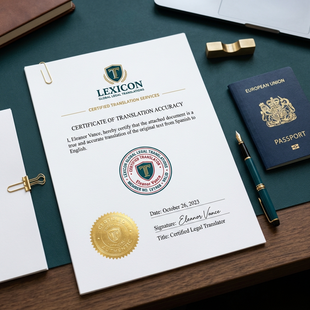 Certified Legal Translation Mockup Preview